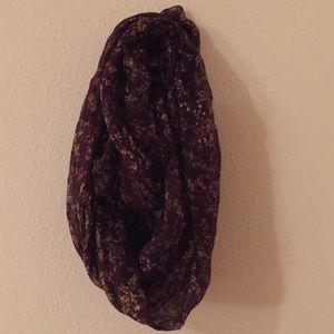 Purple Floral Infinity Scarf